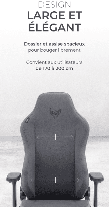Chaise Freya Elite avec dossier et assise larges pour utilisateurs grands